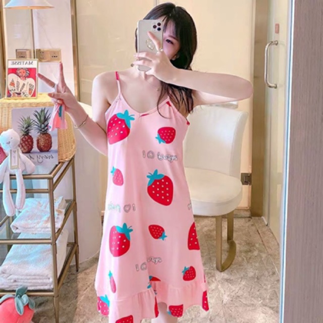 [Mã WA1606 giảm 15% đơn 99k] [TẶNG KÈM BỊT MẮT] Váy ngủ kèm bịt mắt hàng Quảng châu siêu cute mềm mát. | BigBuy360 - bigbuy360.vn