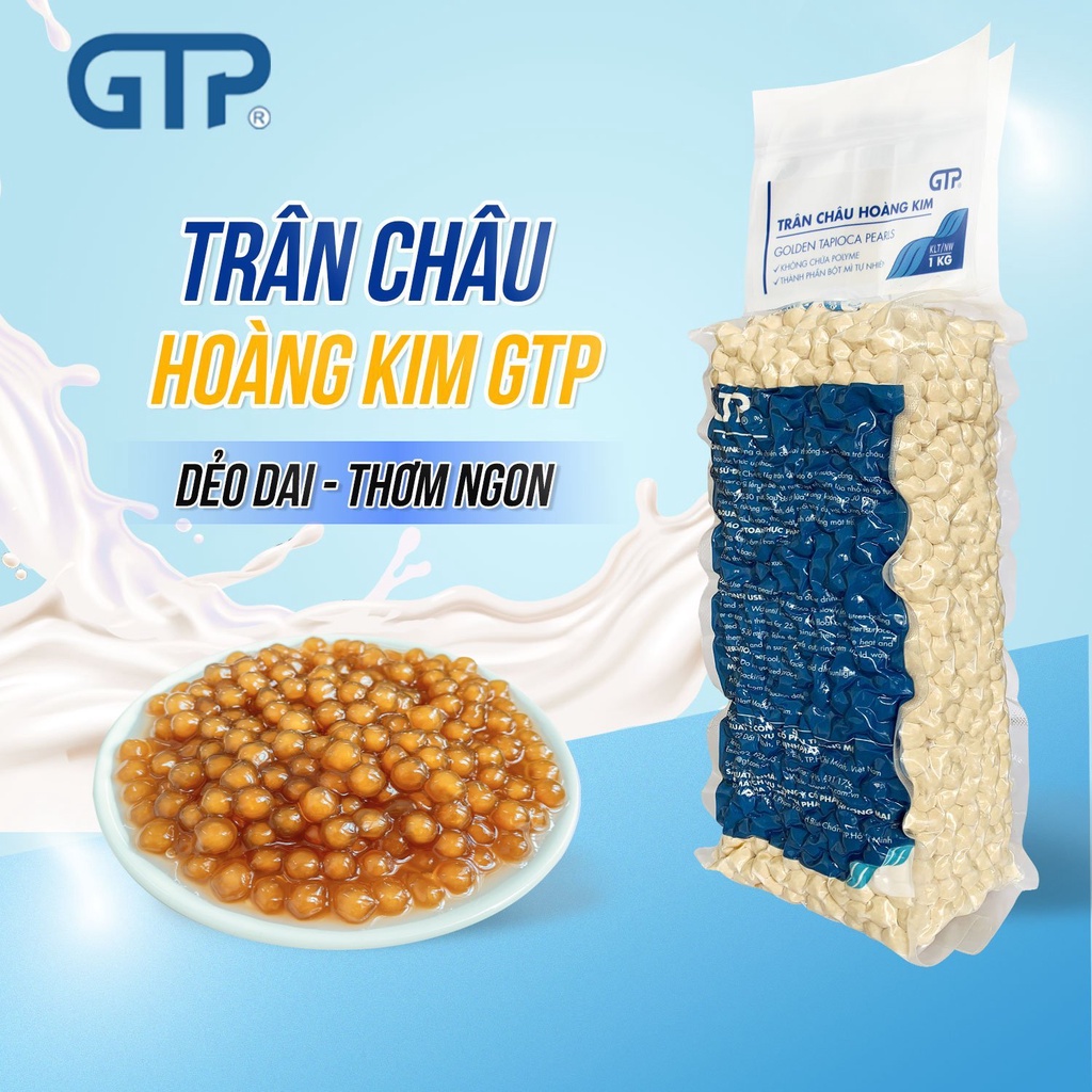 Trân châu hoàng kim GTP (1kg) topping trà sữa trân châu nguyên liệu làm trà sữa - Gia Thịnh Phát