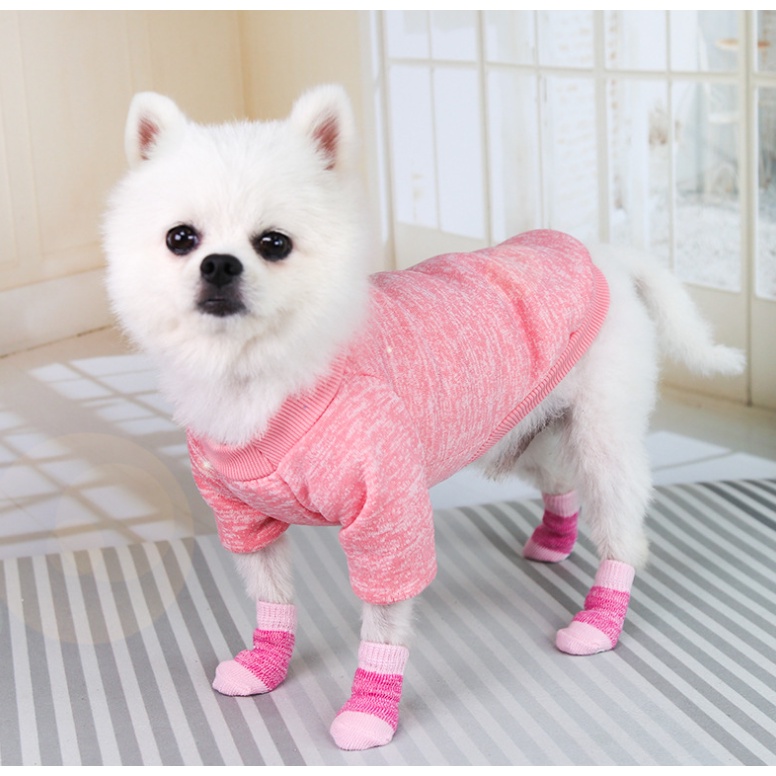🐾 Bộ 4 Chiếc Vớ Xinh Xắn Dành Cho Chó Mèo Cưng - Chống Bẩn Chống Lạnh Siêu Đáng Yêu