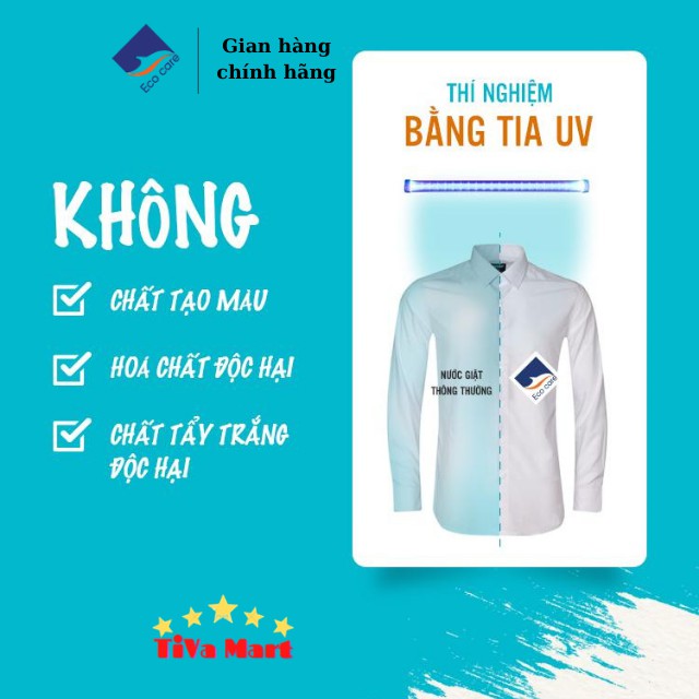 [Chính Hãng] Nước Giặt Hữu Cơ Organic Bồ Hòn Tinh Dầu Bưởi An Toàn Cho Trẻ Sơ Sinh ECOCARE_TiVa Mart