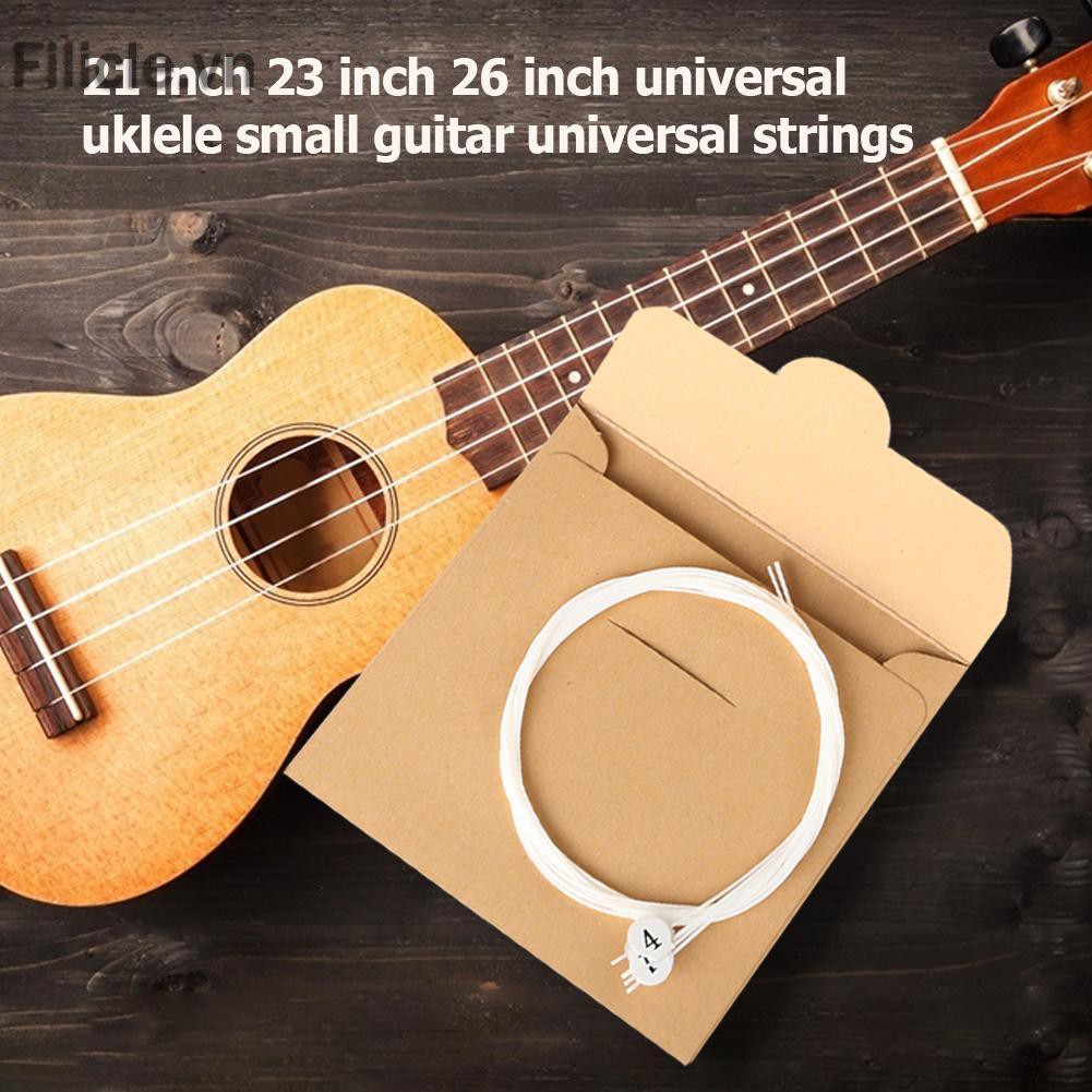 Set 4 Dây Đàn Ukulele 21 23 26 Inch Màu Trắng