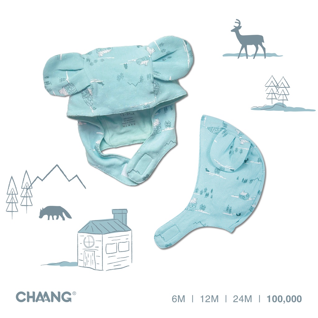 Mũ tai thú Snow tăm xanh CHAANG