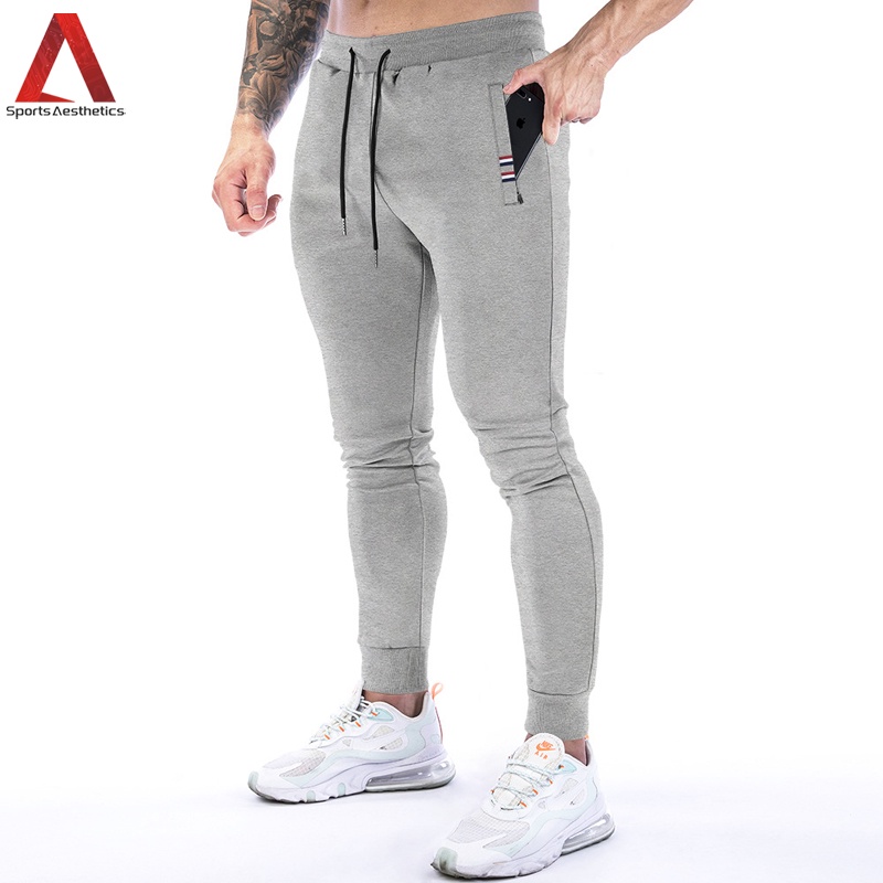 Quần chạy bộ Cotton Có Túi Khóa Kéo Thời Trang Dành Cho Nam Giới