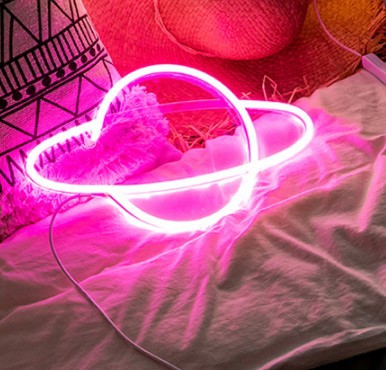 ☀ trang trí phòng nhà làm đèn decor , lễ tình nhân valentine Đèn LED neon sạc USB dùng trang trí hình hành tinh độc đáo ☞creative