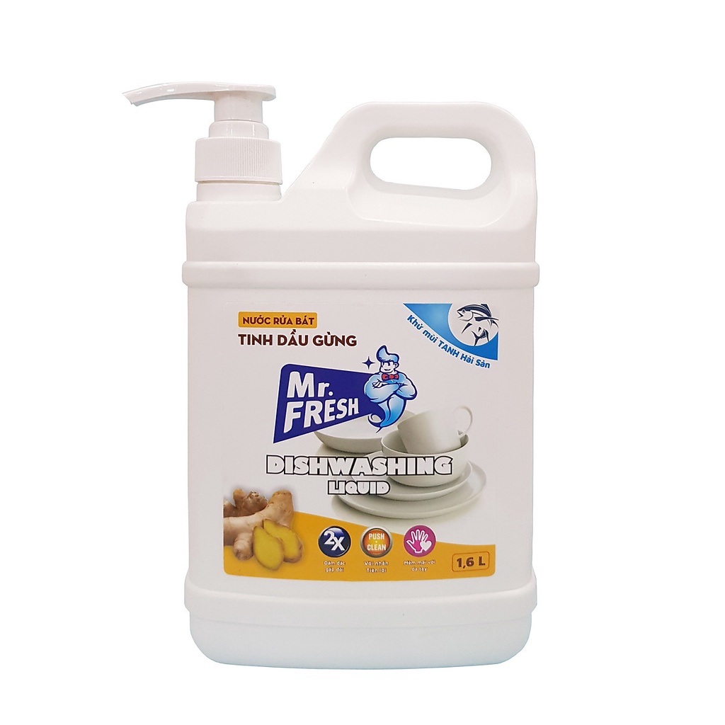 NƯỚC RỬA BÁT MR.FRESH TINH DẦU GỪNG -1,6L