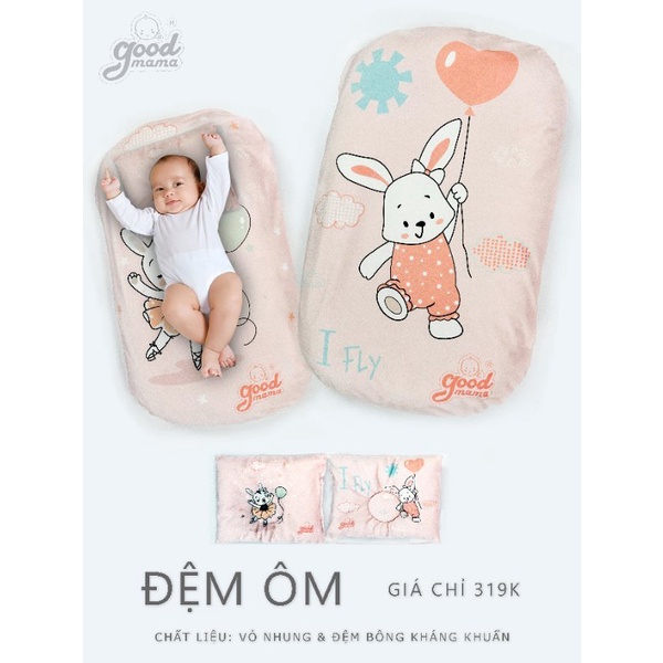 [Mã LTBAUAB6 giảm 7% đơn 99K] Đệm ôm ngủ nhung cho bé Goodmama