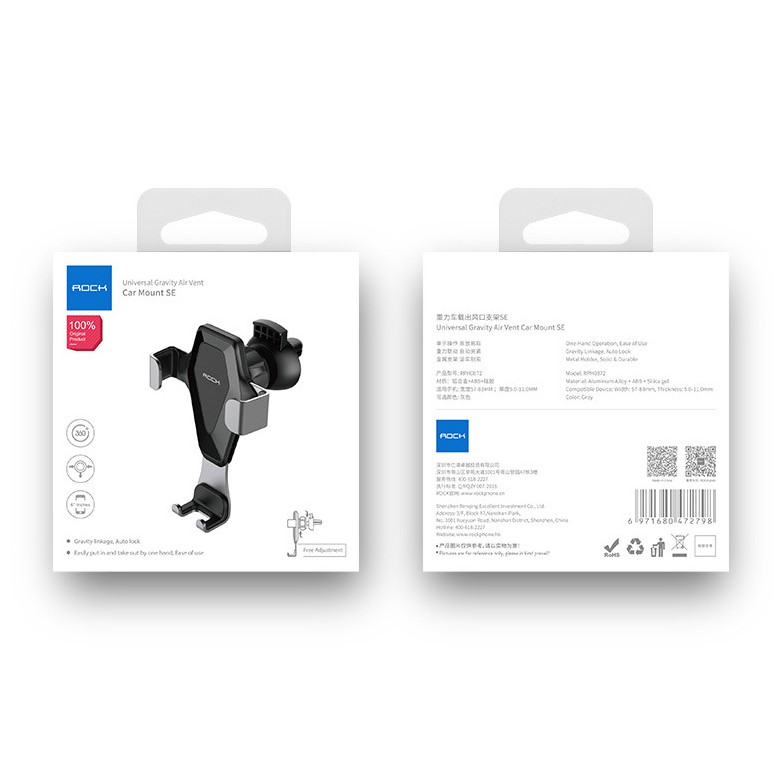 Giá đỡ điện thoại trên xe hơi ROCK Metal Gravity | BigBuy360 - bigbuy360.vn