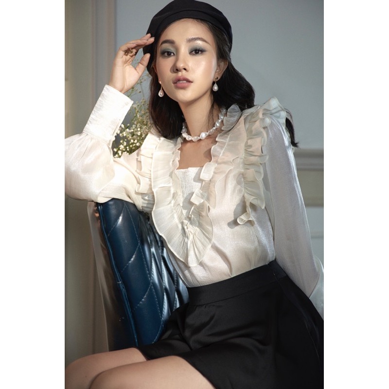 Quần váy lụa bèo nâu / đen - Kathy Skort | BigBuy360 - bigbuy360.vn