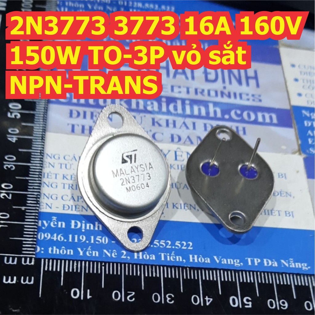 2 con 2N3773 3773 16A 160V 150W TO-3P vỏ sắt NPN-TRANS (gói 2 con) kde3039