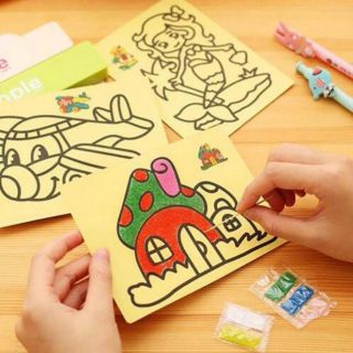 Đồ Chơi Tranh Cát Cho Bé Tập Tô Màu Sắc