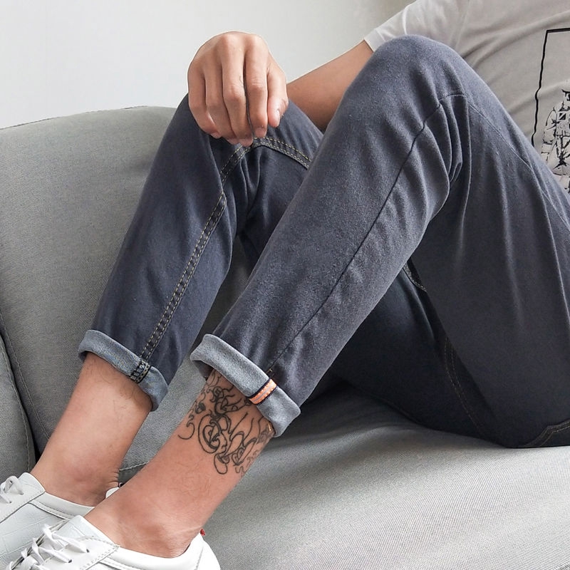 Quần Jeans Lửng Rách Gối Thời Trang Dành Cho Nam