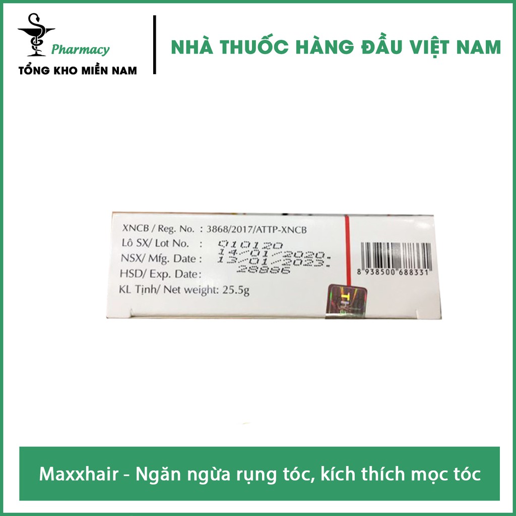 Mua 3 Hộp Maxxhair New tặng ngay 1 Chai xịt Vioga Hair 30ml - Ngăn Rụng Tóc, Tóc Bóng Mượt - Tổng Kho MiềnNam