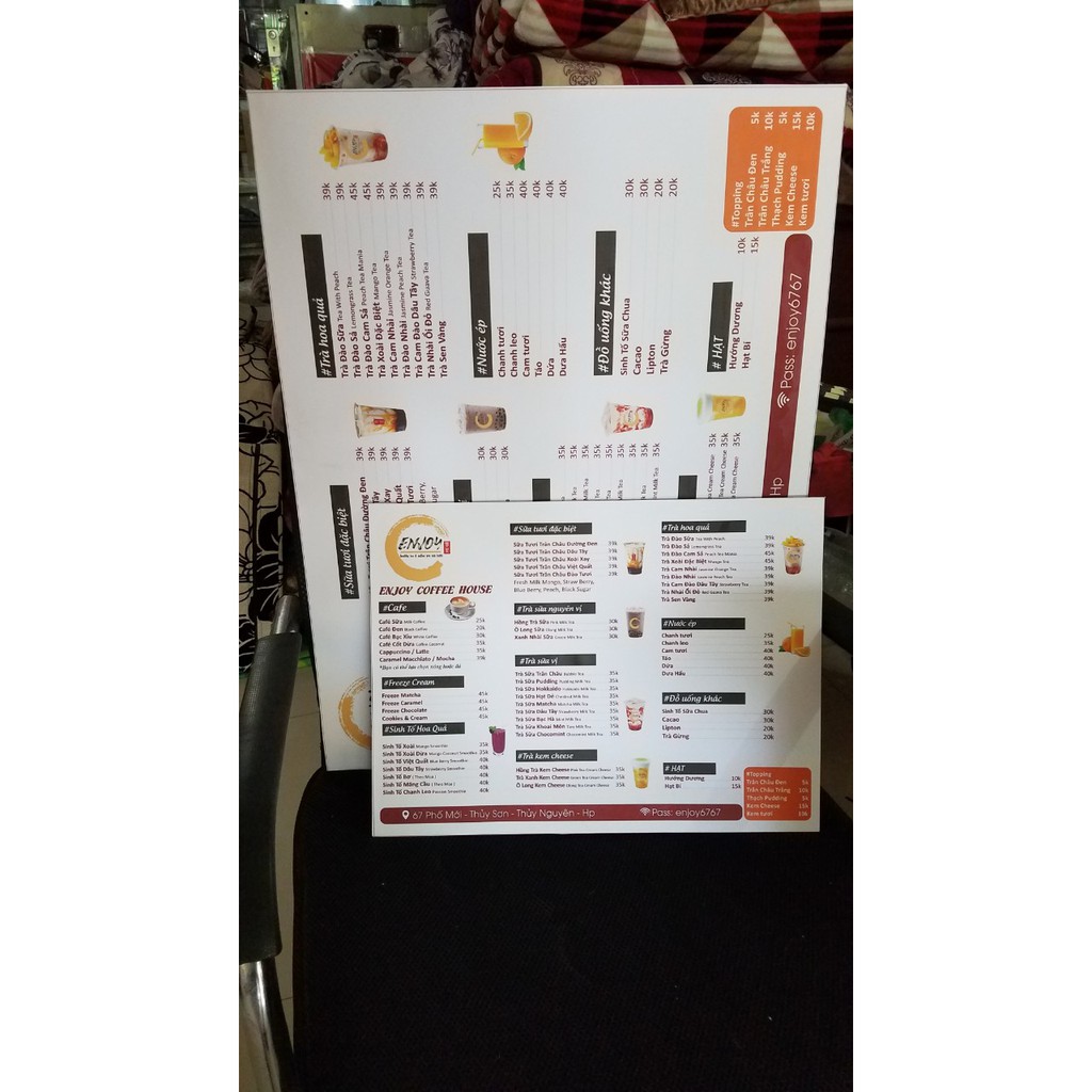 Combo 10 menu nhựa