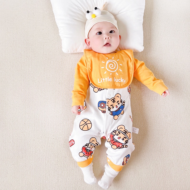 Body thú+yếm cho bé Habi Fashion bộ body liền thân cho bé HB036 3-13kg