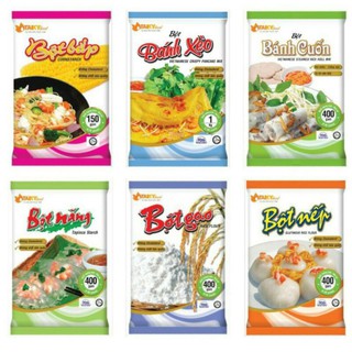 Bột mì - bột bánh cuốn - bột bánh xèo - bột gạo- bột bắp - bột chiên xù - bột chiên giòn- bột năng