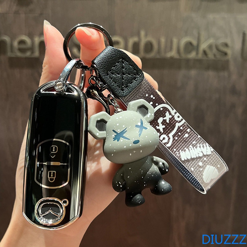 Ốp Chìa Khóa TPU 3 Nút Cho Mazda 2 3 6 Atenza Axela Demio CX5 CX-3 CX7 CX-5 CX-9 2015 2016 2017 2018 2019