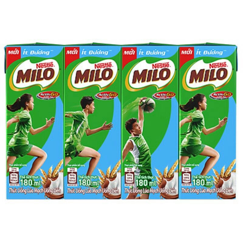 Thùng 48 Hộp Sữa Nestlé Milo Ít Đường (180ml/ Hộp)