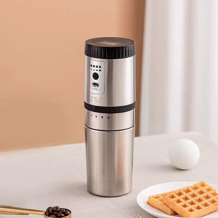 ❁◐Máy pha cà phê cầm tay zigo xay điện tích hợp cốc mini xe ngoài trời gia đình nhỏ