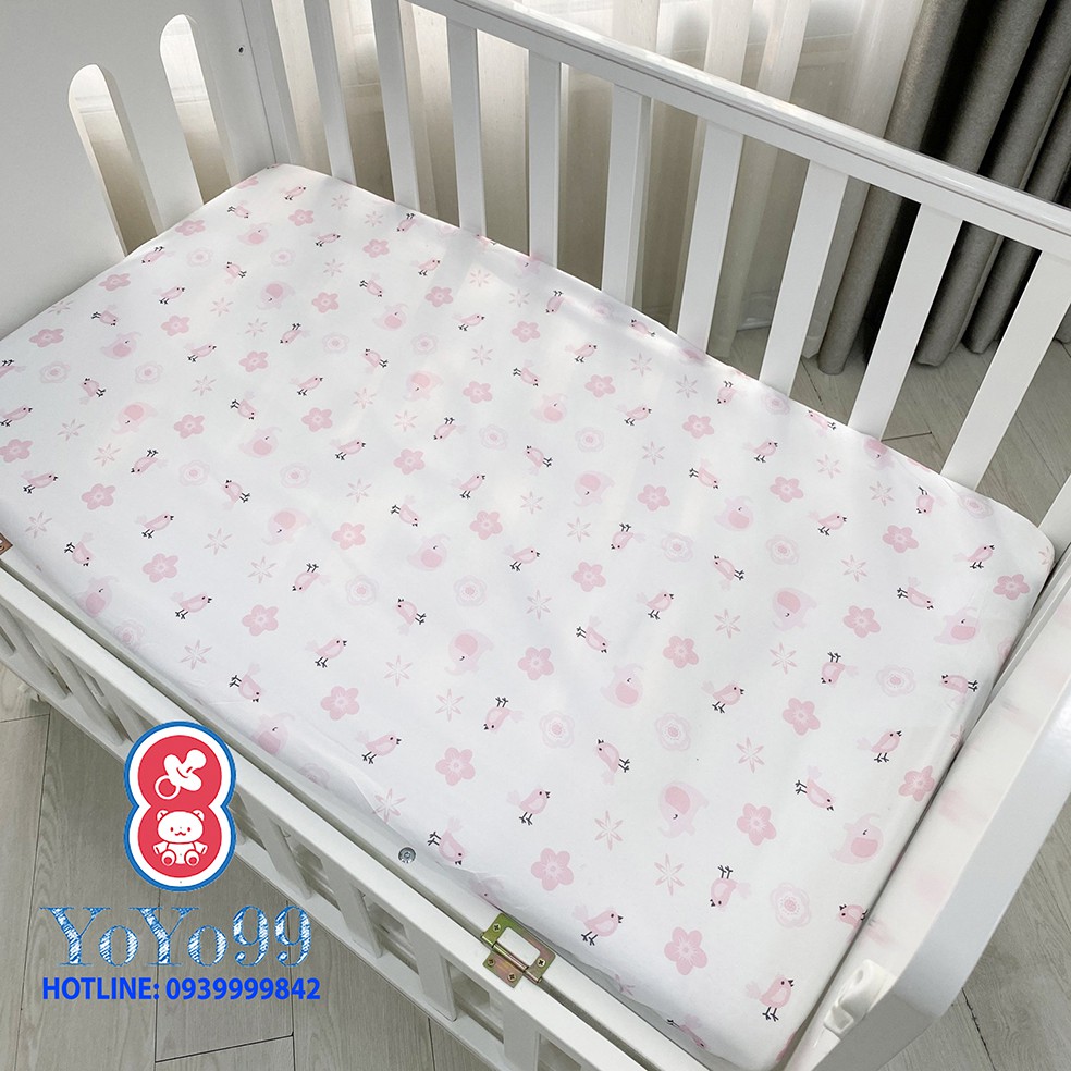 Set quây cũi vải 7 món chính hãng UMOO thoáng mát, 100% vải cotton thoáng mát, mềm mịn cho bé