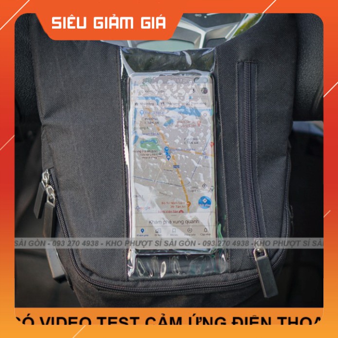 KHO SG-  Bộ túi treo đầu xe máy chạy Grab cảm ứng điện thoại dễ dàng - Túi treo đầu xe chính hãng giá rẻ