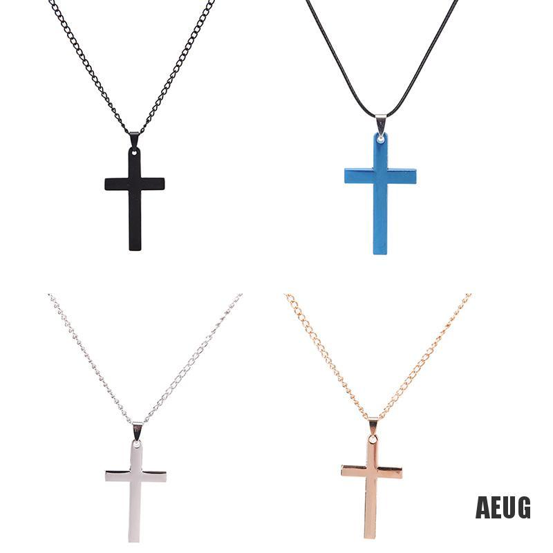 Vòng cổ Sợi Xích Mặt Thánh Giá Bằng Thép Không Gỉ Thời Trang Cho Nam