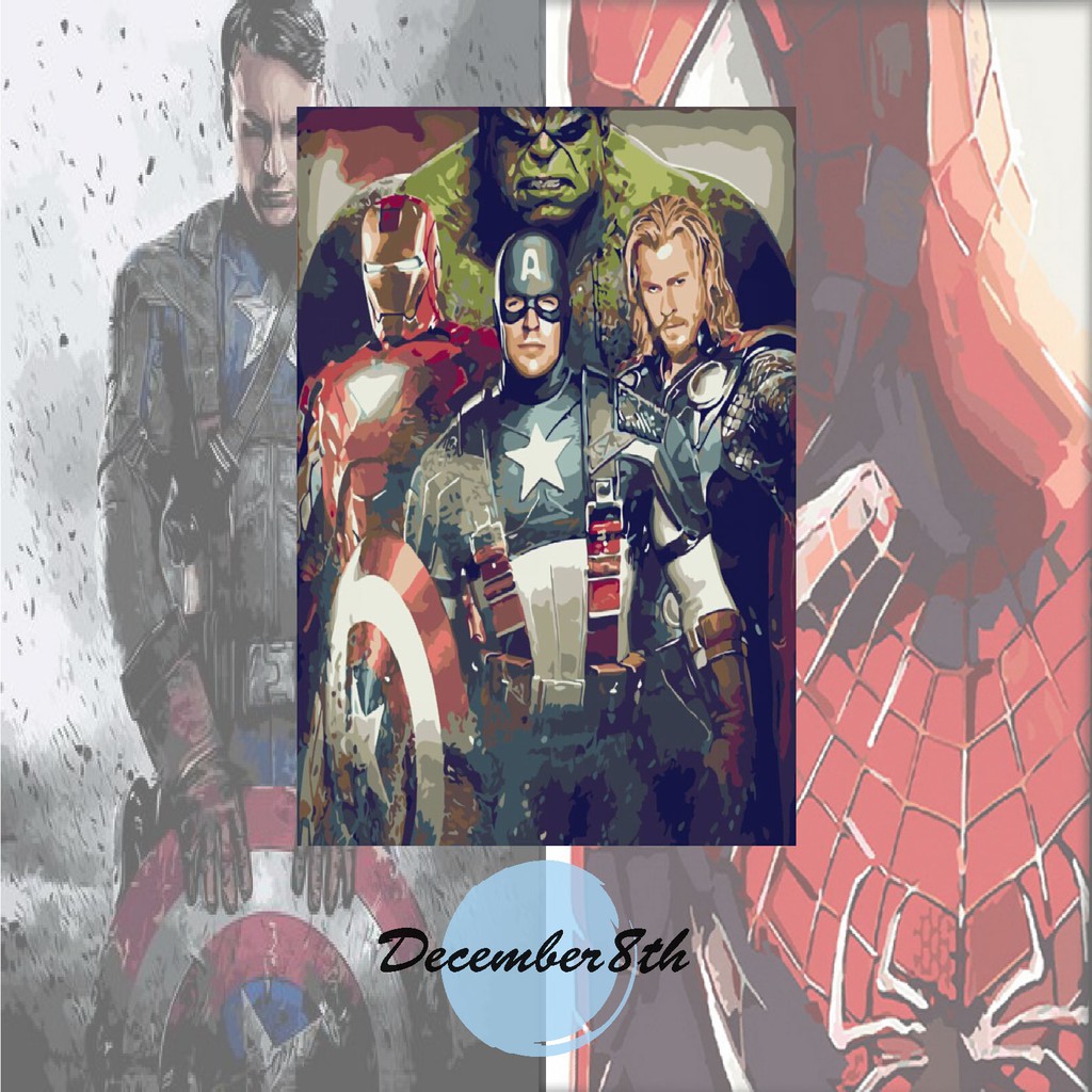 Tranh Tô Màu Theo Số Tranh Sơn Dầu Số Hóa December8th Marvel The Avengers