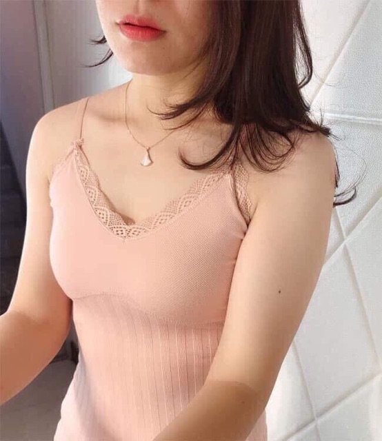 [siêu hót]áo 2 dây thần thánh chất mềm đẹp có mút kèm túi zip