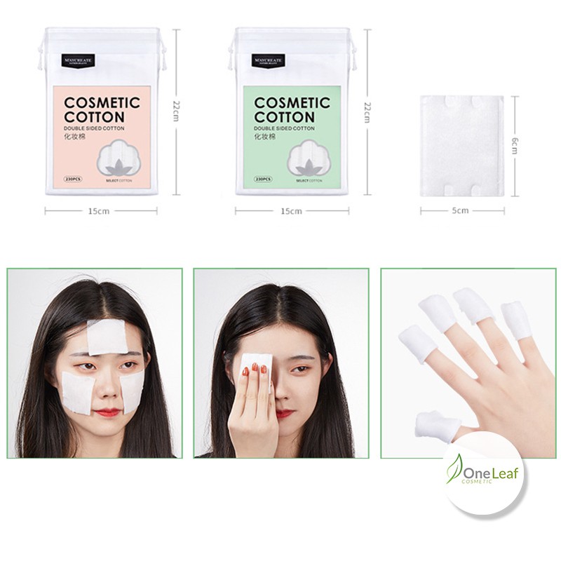 Bông tẩy trang Maycreate cao cấp 230 miếng OL001 | BigBuy360 - bigbuy360.vn