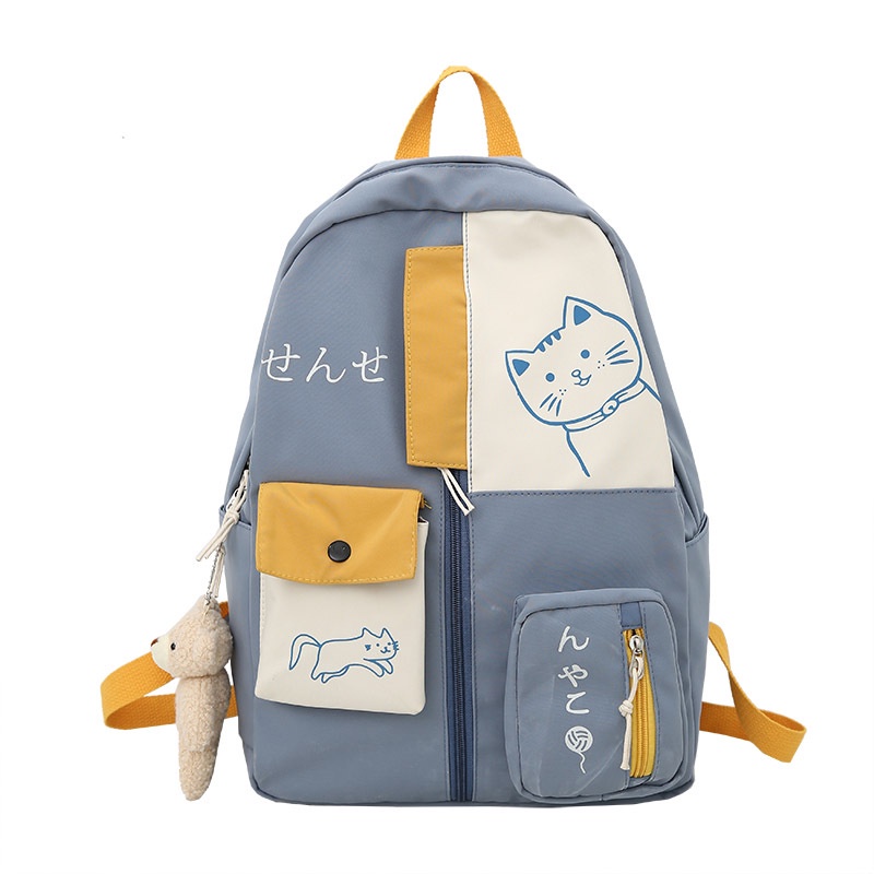 Ba lô IELGY đeo vai cỡ lớn phong cách Harajuku dễ thương cho nữ