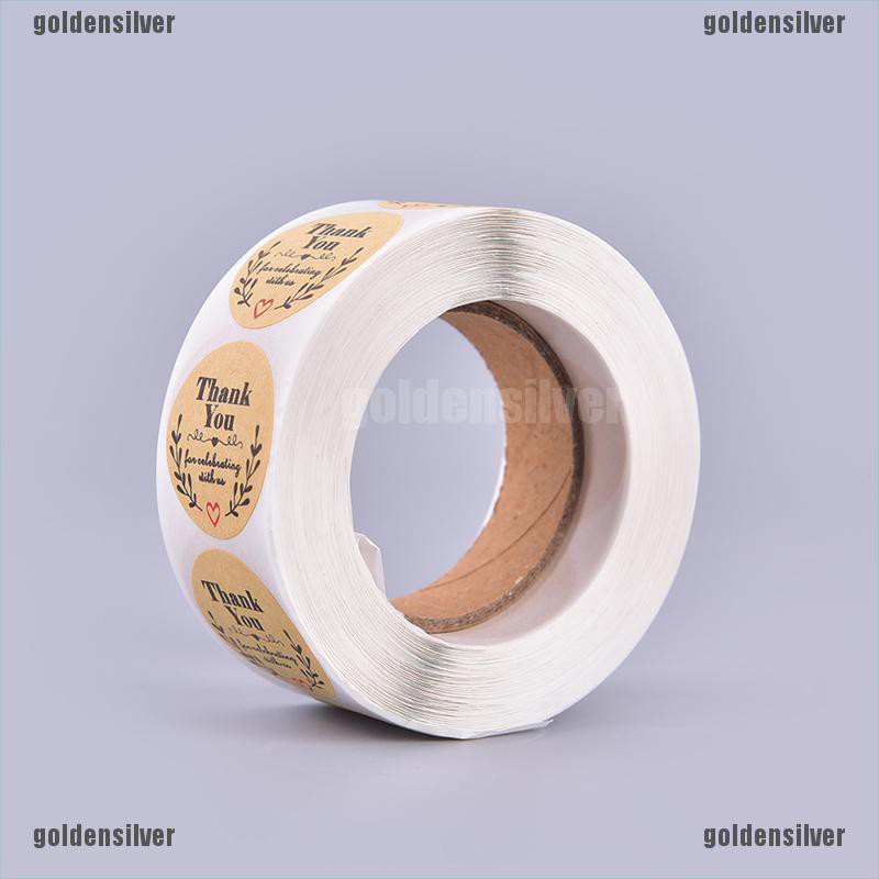 Cuộn 500 Hình Dán Chữ Thank You Độc Đáo Dùng Trang Trí Thủ Công