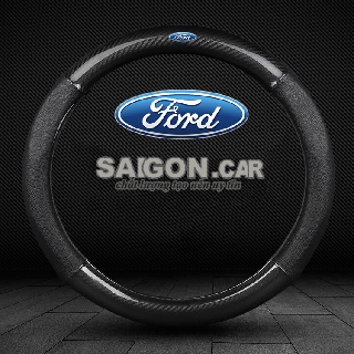 🔥HCM-FORD / Bọc vô lăng cacbon có logo FORD -  Size:37-38cm