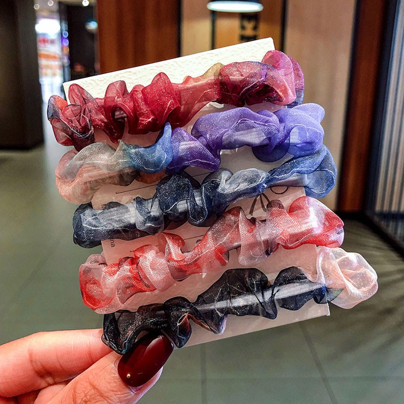 Dây Buộc Tóc Phối Lưới Xinh Xắn Thời Trang Mùa Hè Cho Nữ