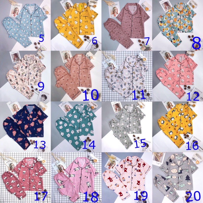 Bộ Pijama Quần Dài Áo Cộc | BigBuy360 - bigbuy360.vn