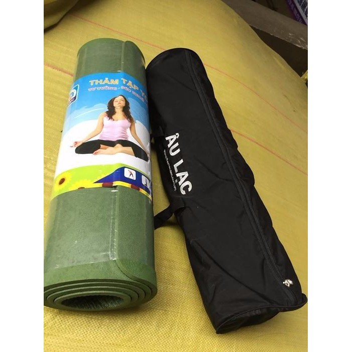 Thảm tập yoga Âu LẠc cao cấp kèm túi đựng hãng