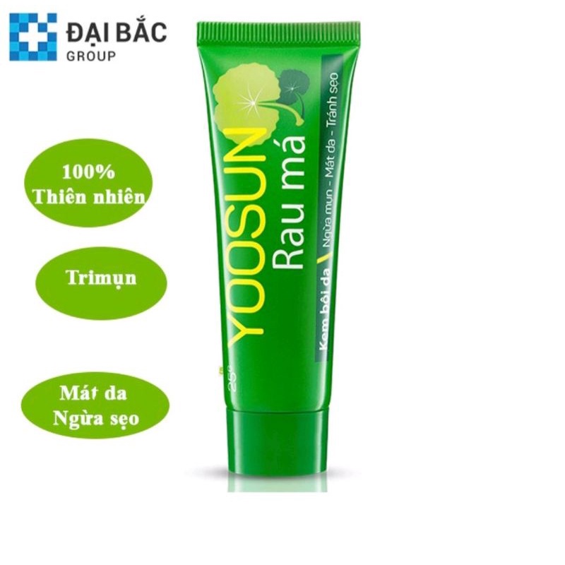 ✅ YOOSUN RAU MÁ GIÚP NGĂN NGỪA MỤN - MÁT DA - LÀNH SẸO TUÝP 25G