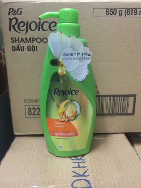 ( MẪU MỚI )  Dầu gội rejoice 650g siêu mượt