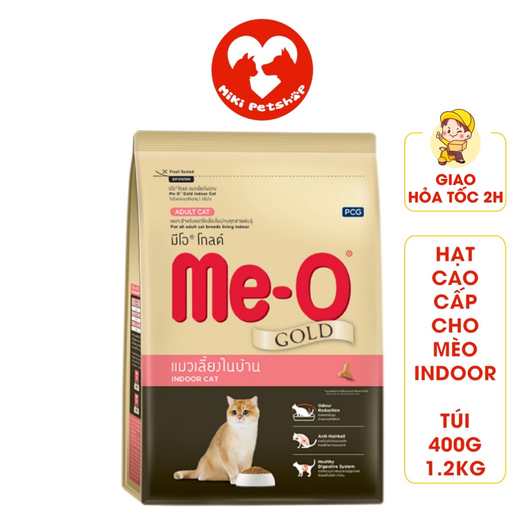 Thức Ăn Cho Mèo Nuôi Trong Nhà Hạt Me-O Gold Indoor - Miki Petshop