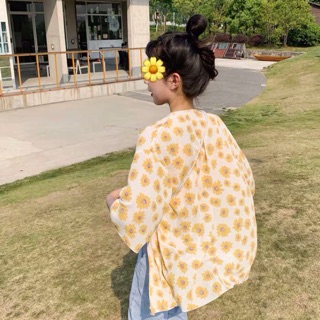 Áo kimono hoa cúc nhỏ