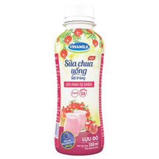 SỮA CHUA UỐNG VINAMILK LỰU ĐỎ –LỐC 4 CHAI 150ML