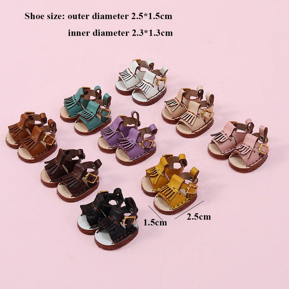 Giày Búp Bê Da Bò 1 / 12BJD Tỉ Lệ 1 / 11 OB11