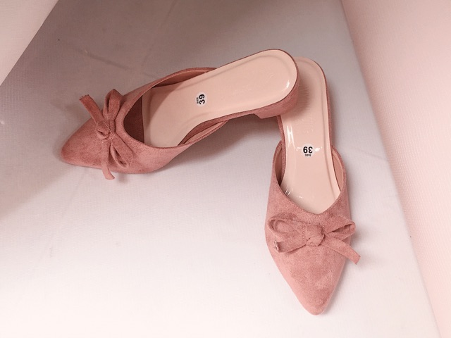 Mules hồng thời trang