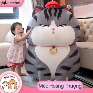 Gấu Nhồi Bông Mèo Hoàng Thượng Mặt Bự Gối Ôm Size To Vải Nhung Cao Cấp Êm Ái Mềm Mịn Yuta Home