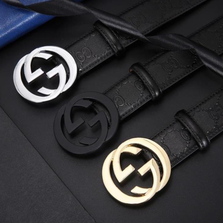 Dây lưng Nam GG, thắt lưng nam trẻ trung phong cách dây dập nổi logo Tốt ⚡ ®️