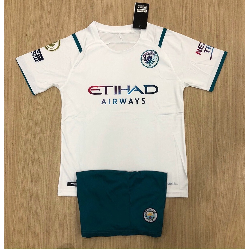 Áo bóng đá trẻ em Man City, đồ đá banh MC 2021 2022