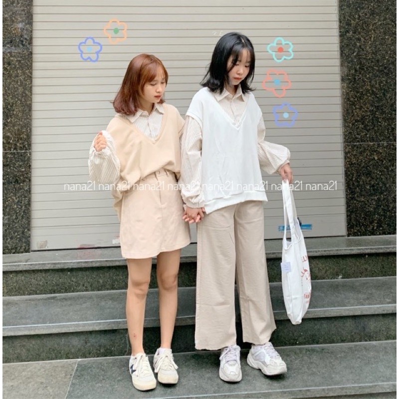 QUẦN SỚ CULOTTES ỐNG SUÔNG CẠP KHUY