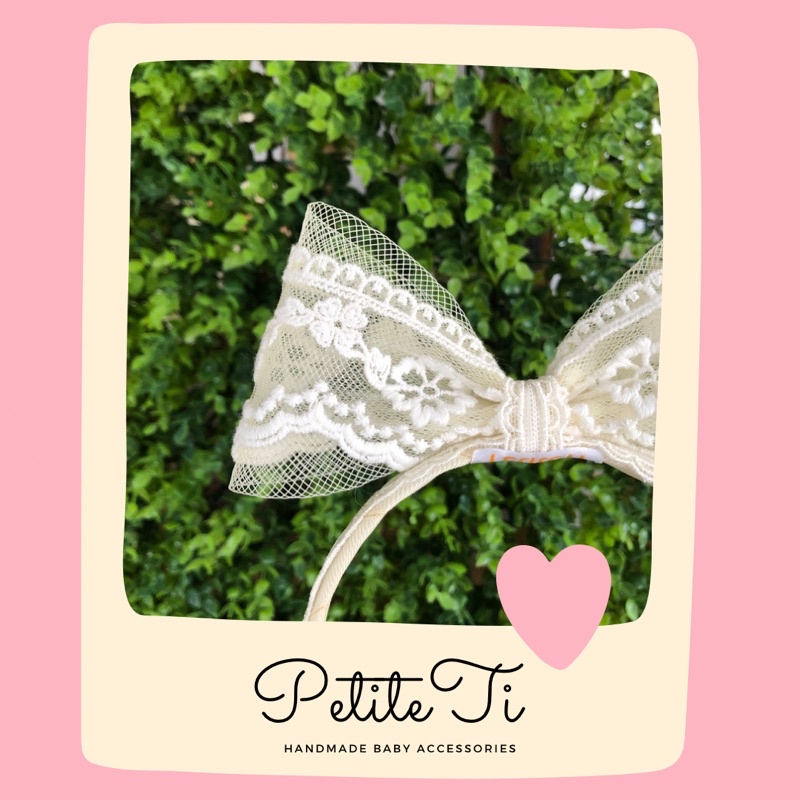 Băng đô ren nơ đứng - Bờm/Băng đô cài cho bé từ 1 tuổi - Turban có size cho bé mới sinh