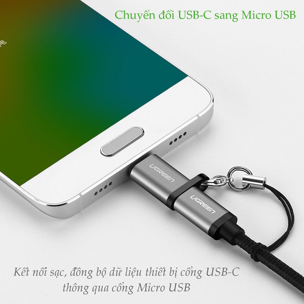 Đầu Chuyển USB Type C Sang Micro USB UGreen US189 US157 Cao Cấp