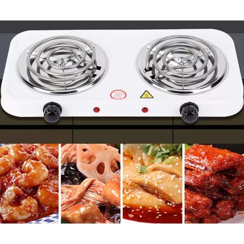 Bếp điện từ có thể điều chỉnh nhiệt độ Portable Electric 2000W Double Stove