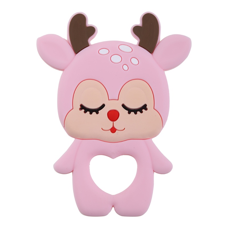 Wmmb Dụng Cụ Gặm Nướu Bằng Silicon Không BPA Hình Cú Hươu Cao Cổ Voi Hoạt Hình Cho Bé M