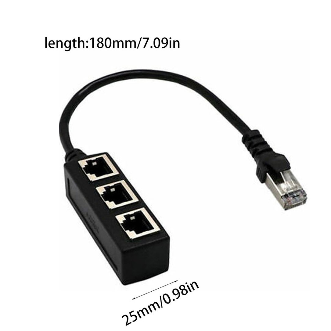 (1210Shot Sale) 1 To 3 Port Ethernet Switch Rj45 Y Splitter Cable For Cat 5 / Cat 6 Lan